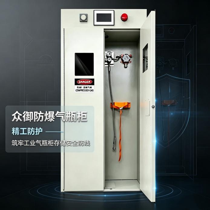 眾御防爆氣瓶柜：精工防護(hù)，筑牢工業(yè)氣瓶存儲安全防線
